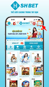 SHBET - Hướng dẫn tải app trên điện thoại di động