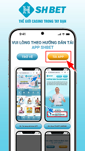 SHBET - Hướng dẫn tải app trên điện thoại di động